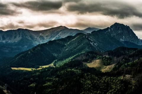 Panorama Tatr znad Zakopanego