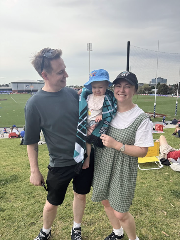 Dave's family at a local AFLW game
