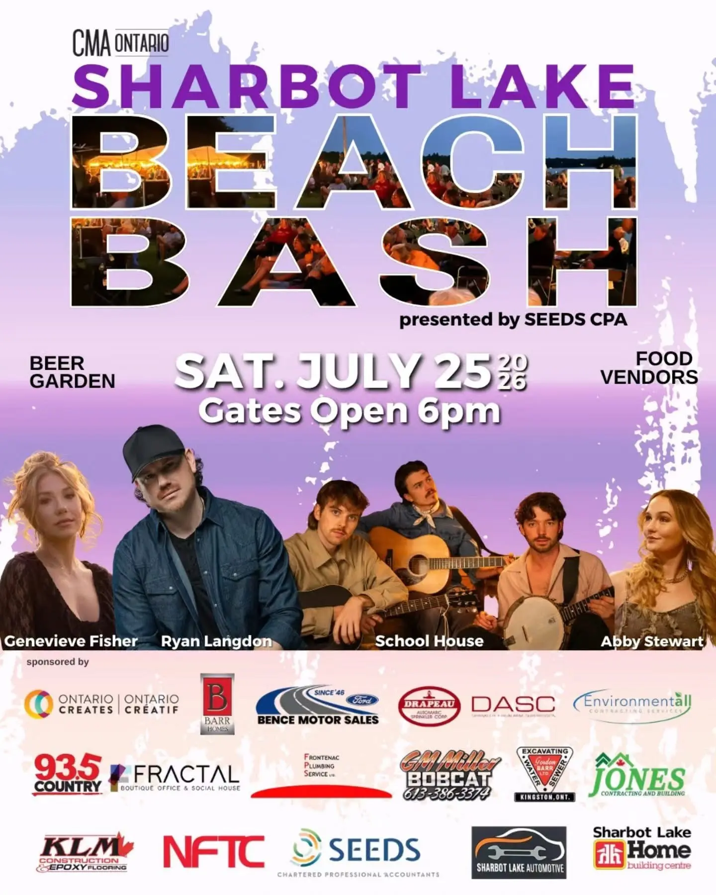Sharbot Lake music festival beach bash