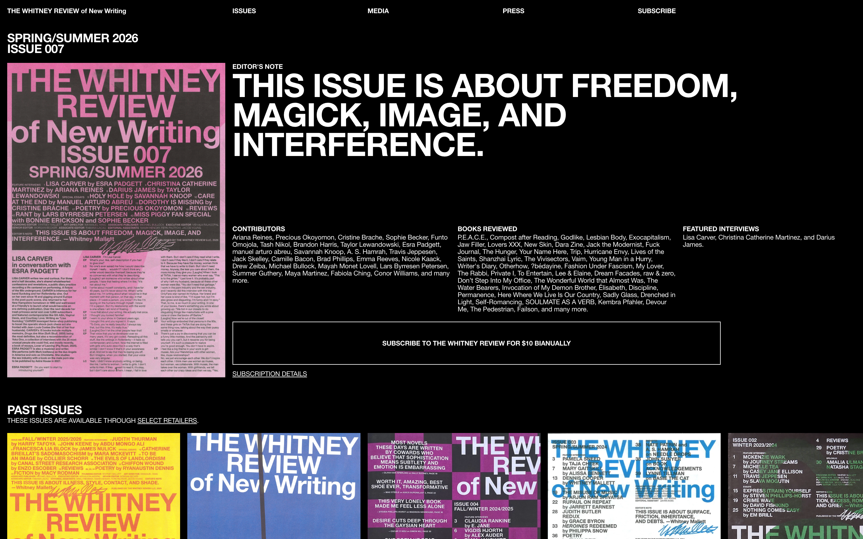 taw vision design work for The Whitney Review, example 0