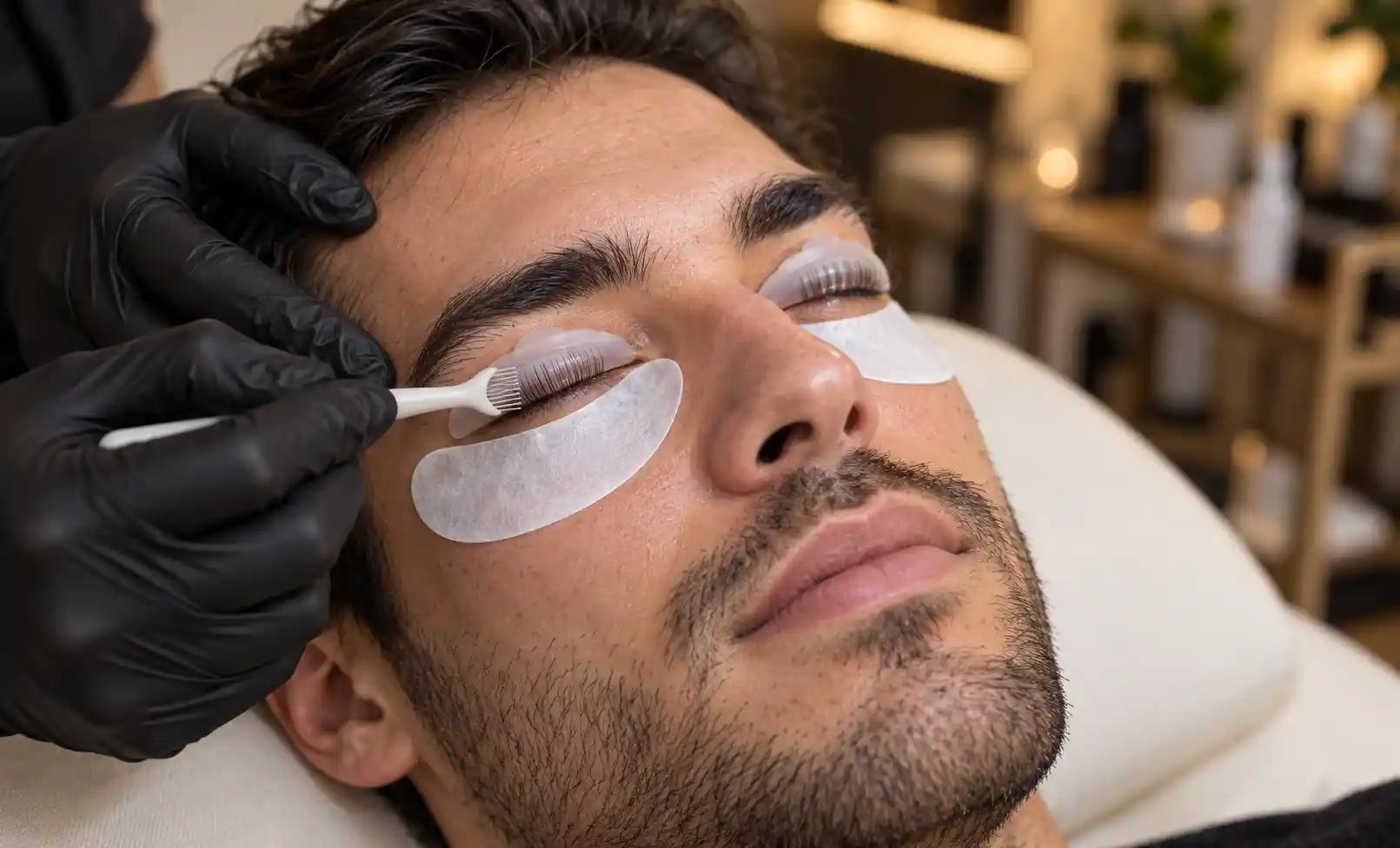 Ondulado de Pestañas Masculino en Intriago Hair Studio Santiago