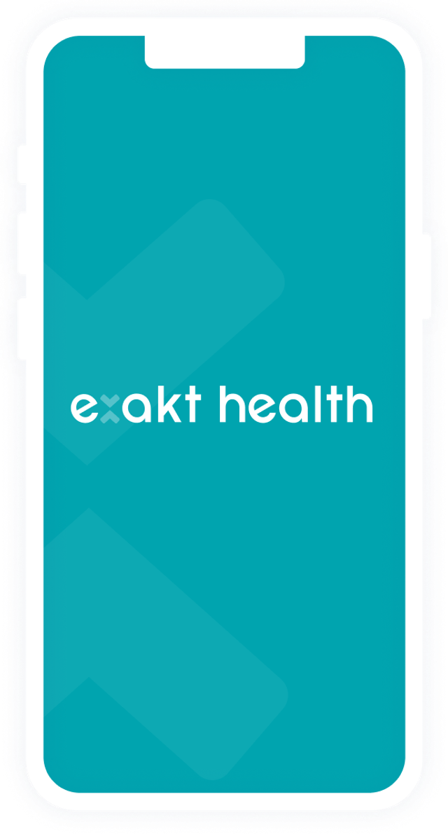 Pantalla inicial de la app Exakt Health