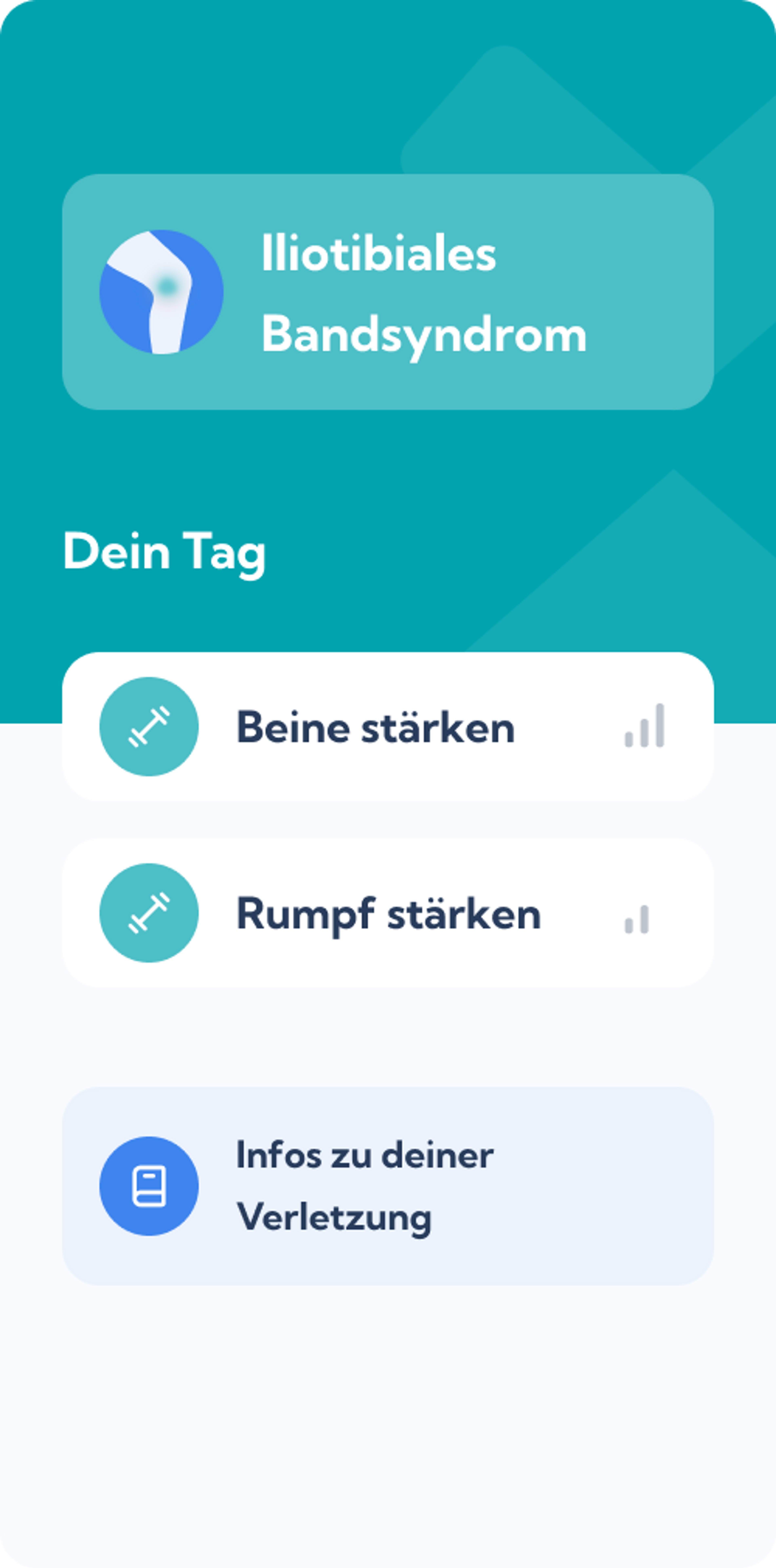 Läuferknie – App Dashboard