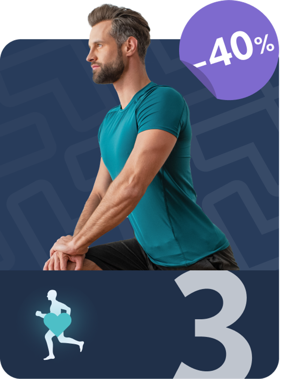 A runner doing the mobility workouts in the Exakt Health app.