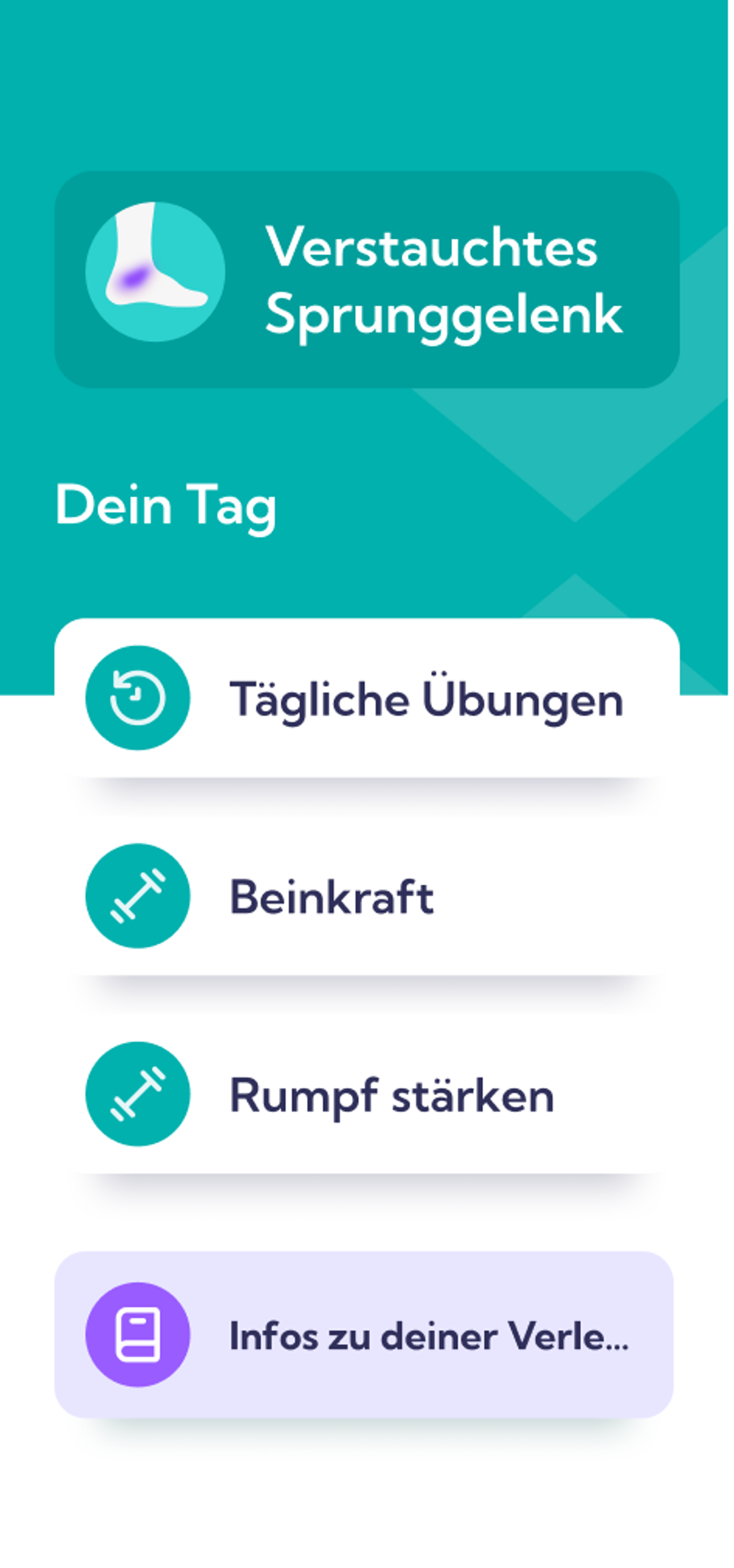Verstauchtes Sprunggelenk - Reha-Plan von Exakt 