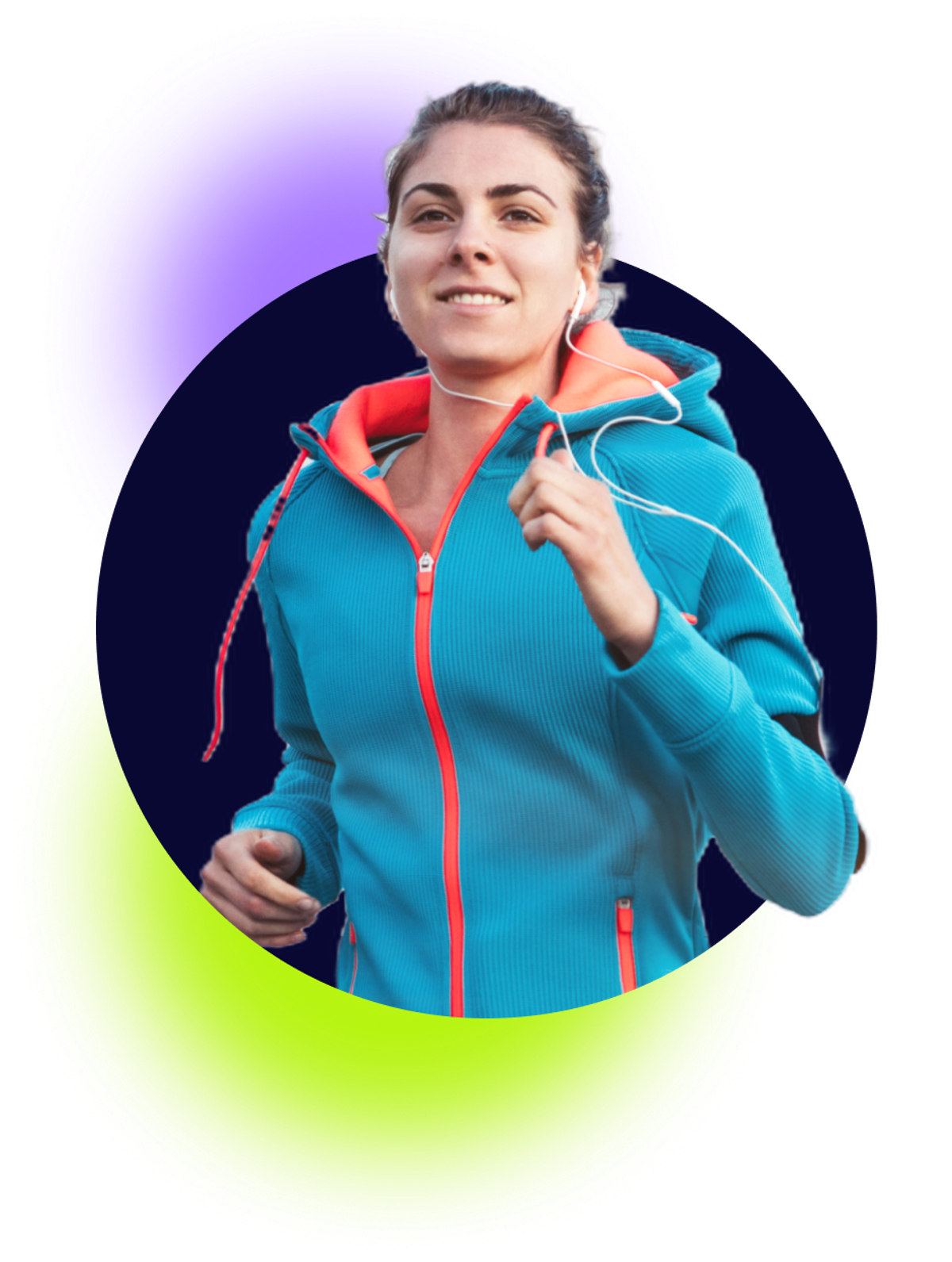 A runner using the Marathon plan in the Exakt app to train.