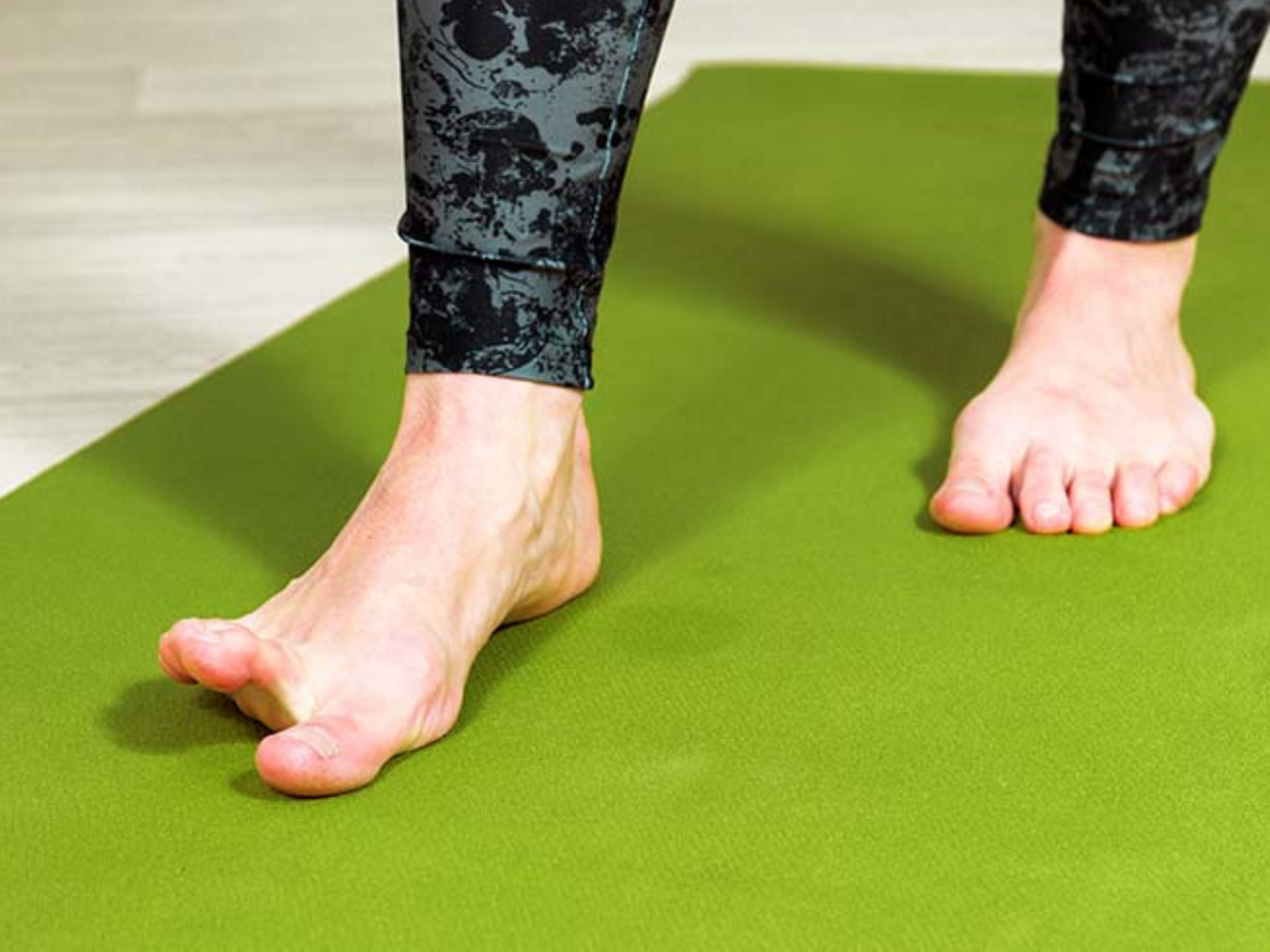 Foot exercise for plantar fasciitis recovery.