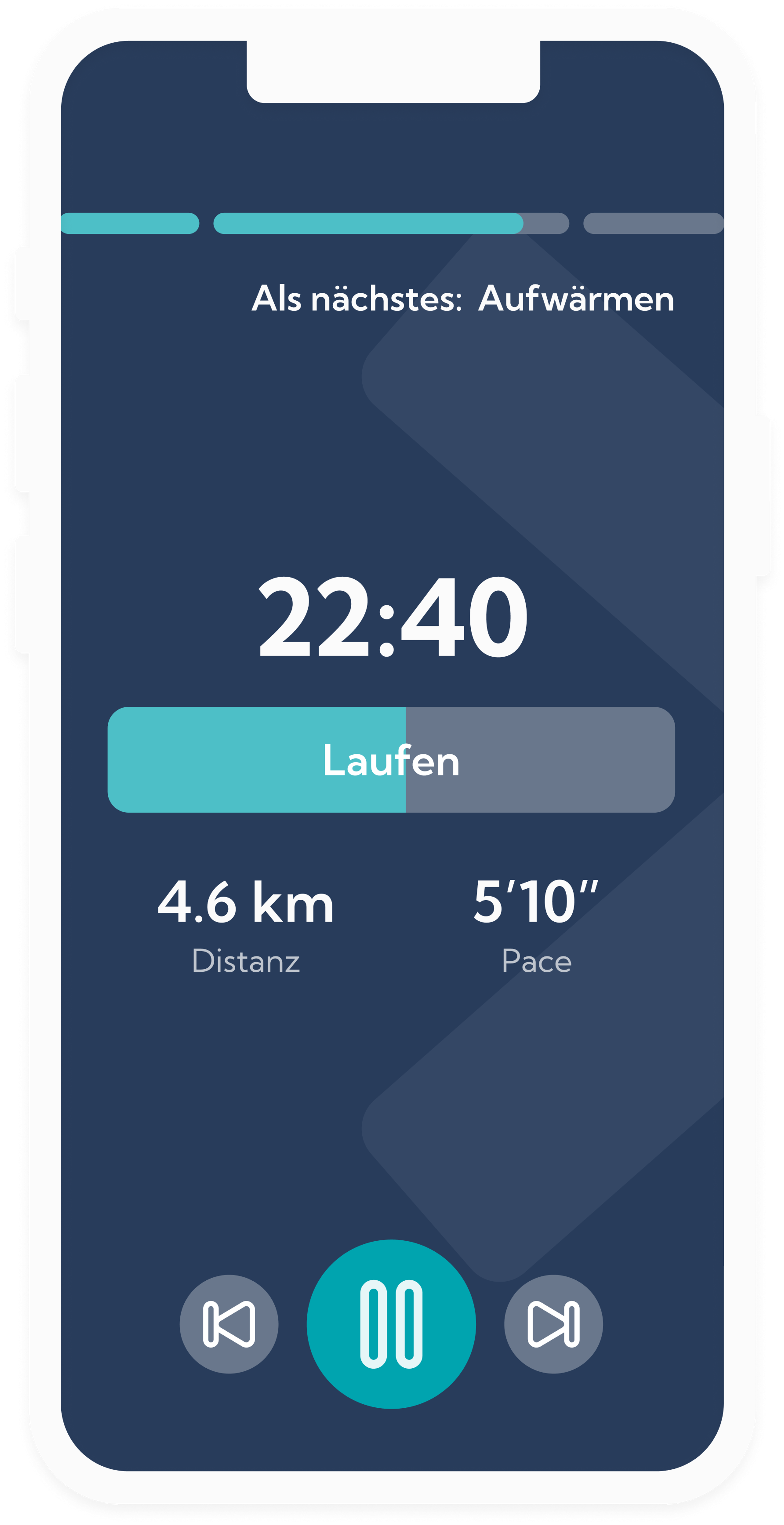 Übersicht über den Laufplan-Anfänger - 5km in der Exakt Health App