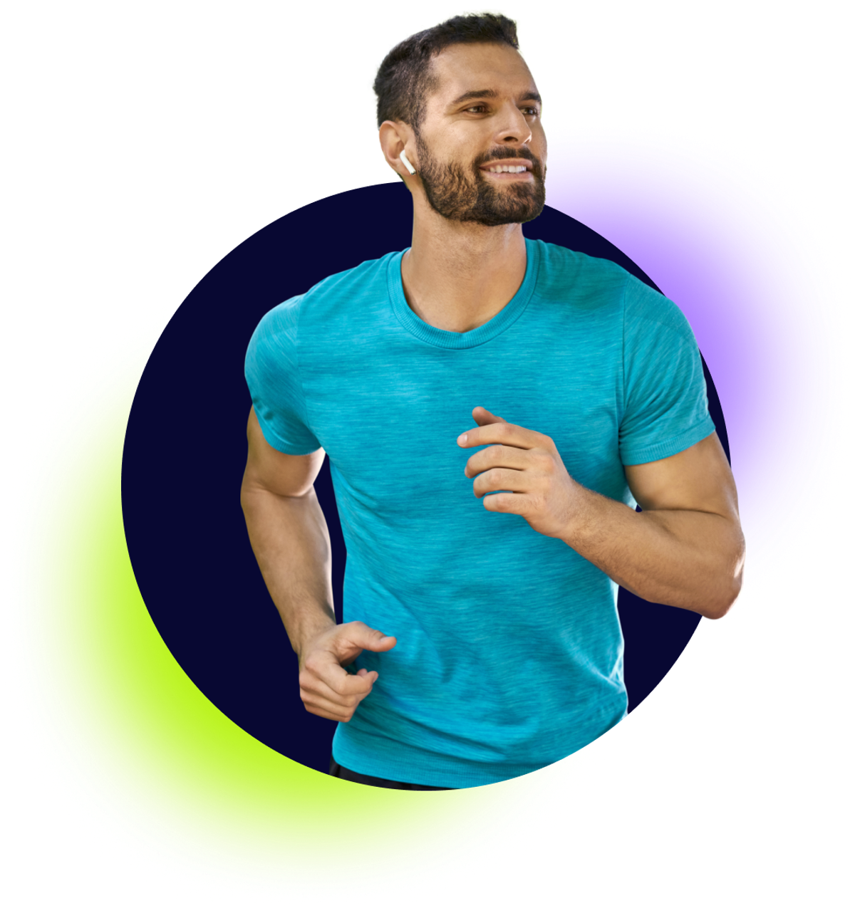 Male runner using the Injury Comeback running program in the Exakt app to safely return to running after injury.