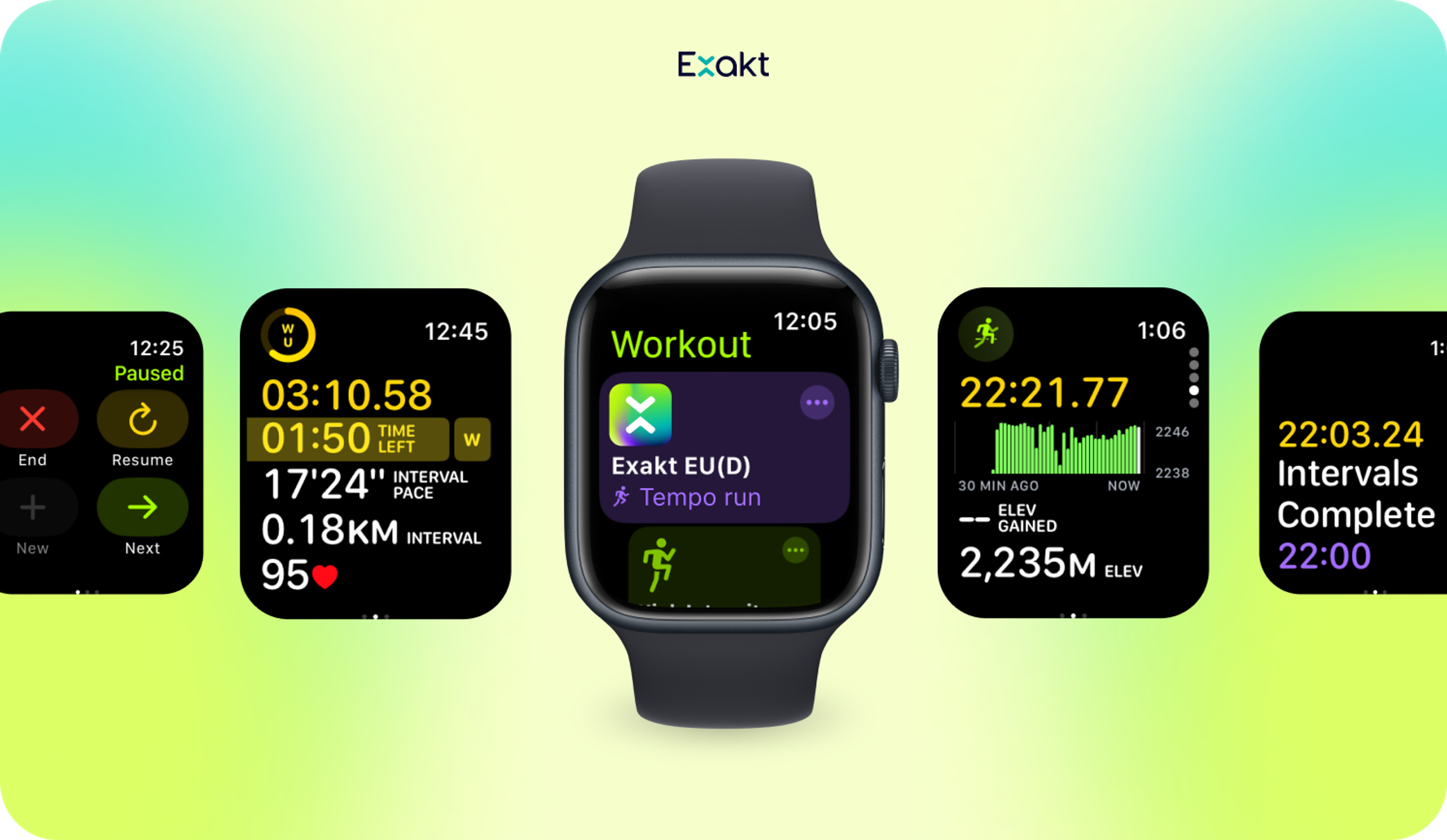 Apple Watch Exakt Health training plan