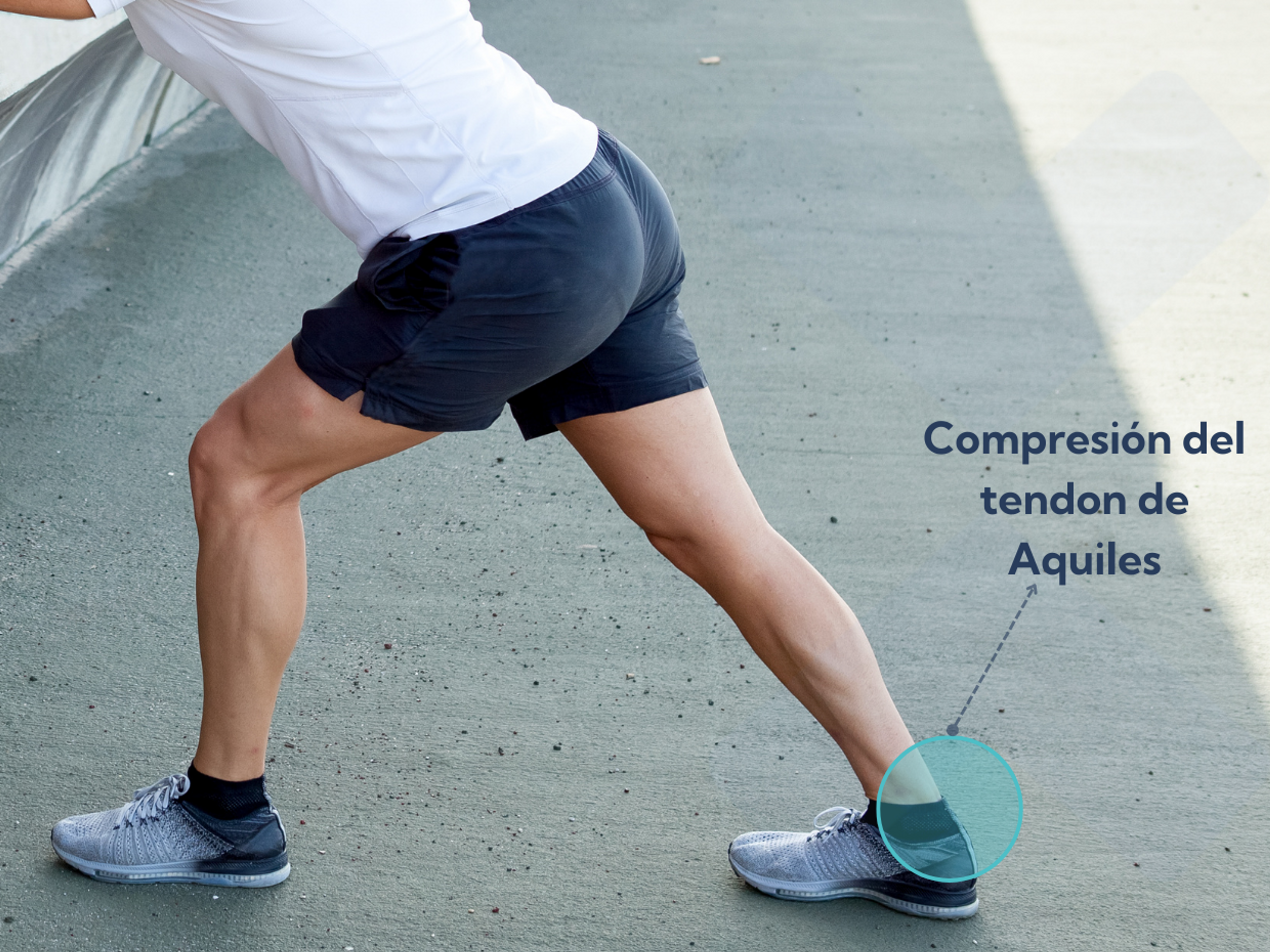 Los estiramientos de los músculos de la pantorrilla causan una compresión del tendón de Aquiles contra el hueso del talón y puede hacer que la tendinitis insercional de Aquiles empeore.