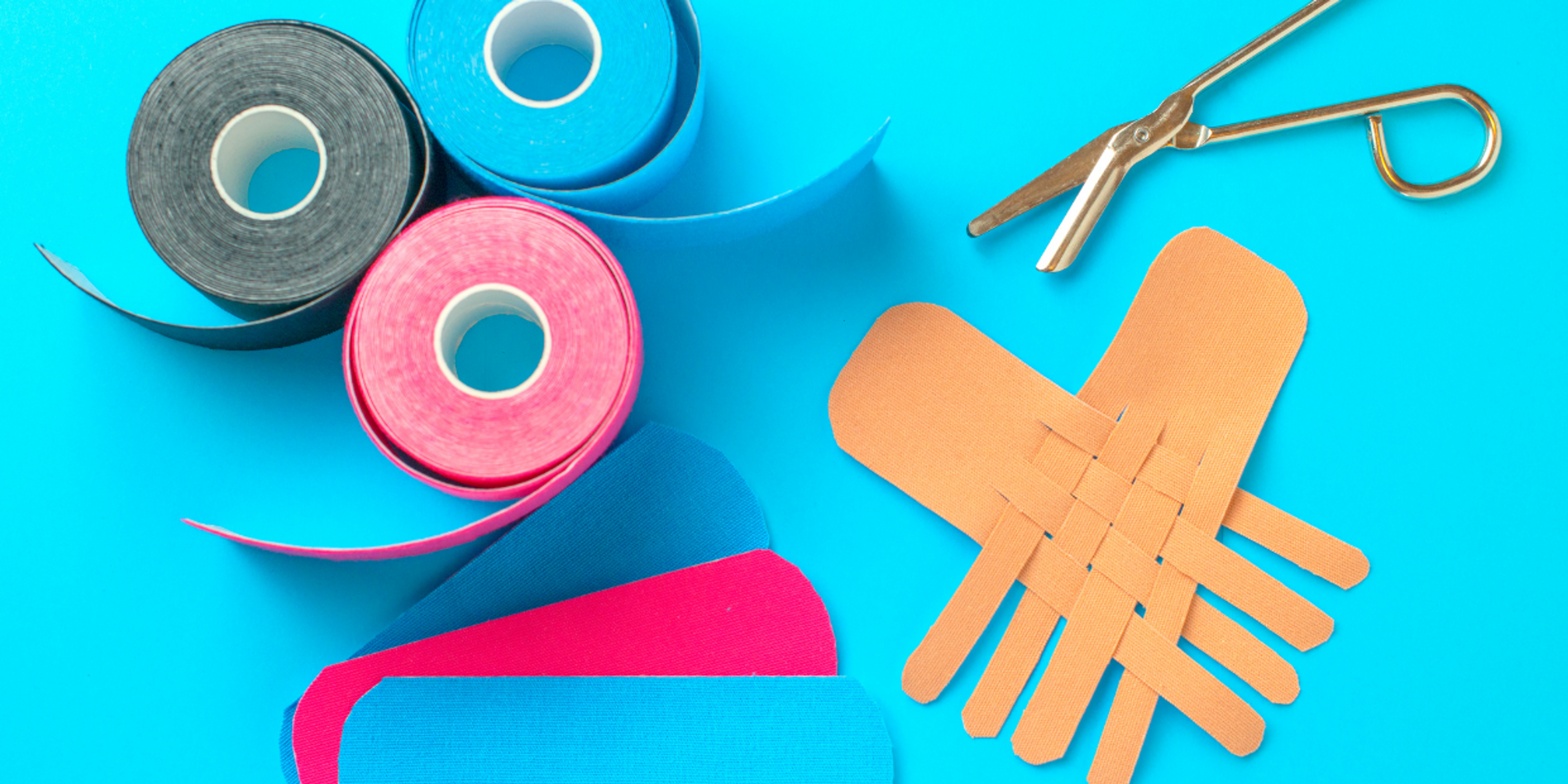 Kinesiotape comes pre-cut or in rolls.