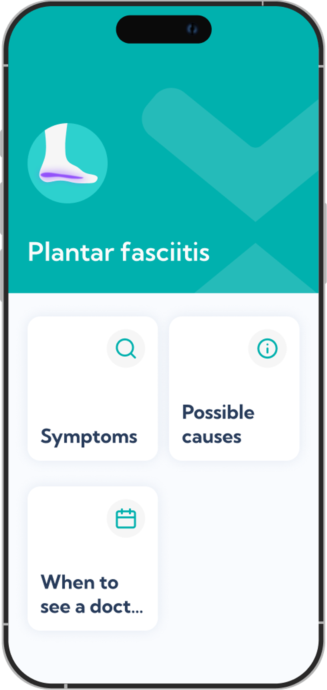 Screenshot of the Exakt app's Plantar Fasciitis Treatment plan overview screen.