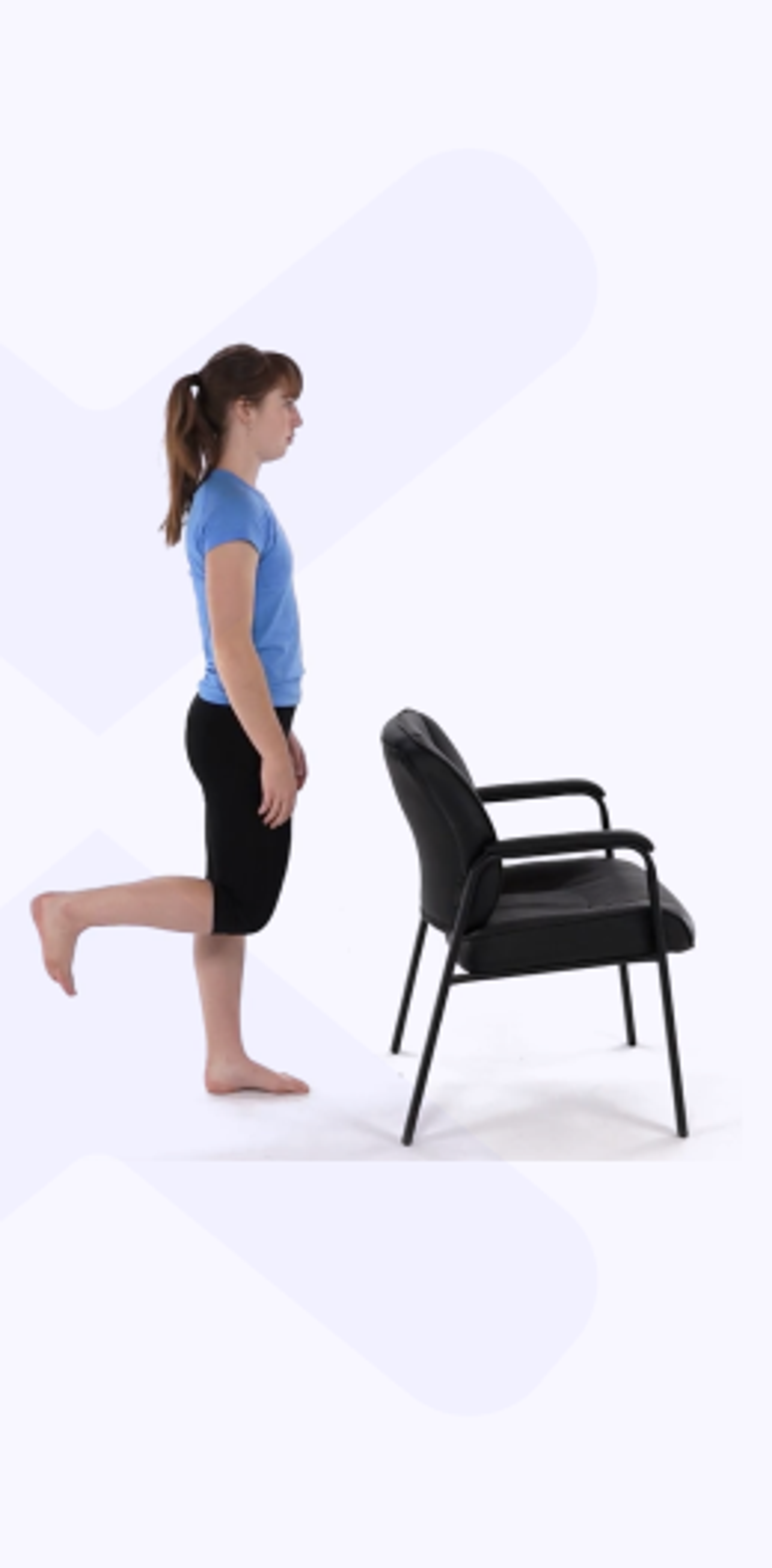 One of the exercises included in the tibialis posterior tendinopathy rehab plan.