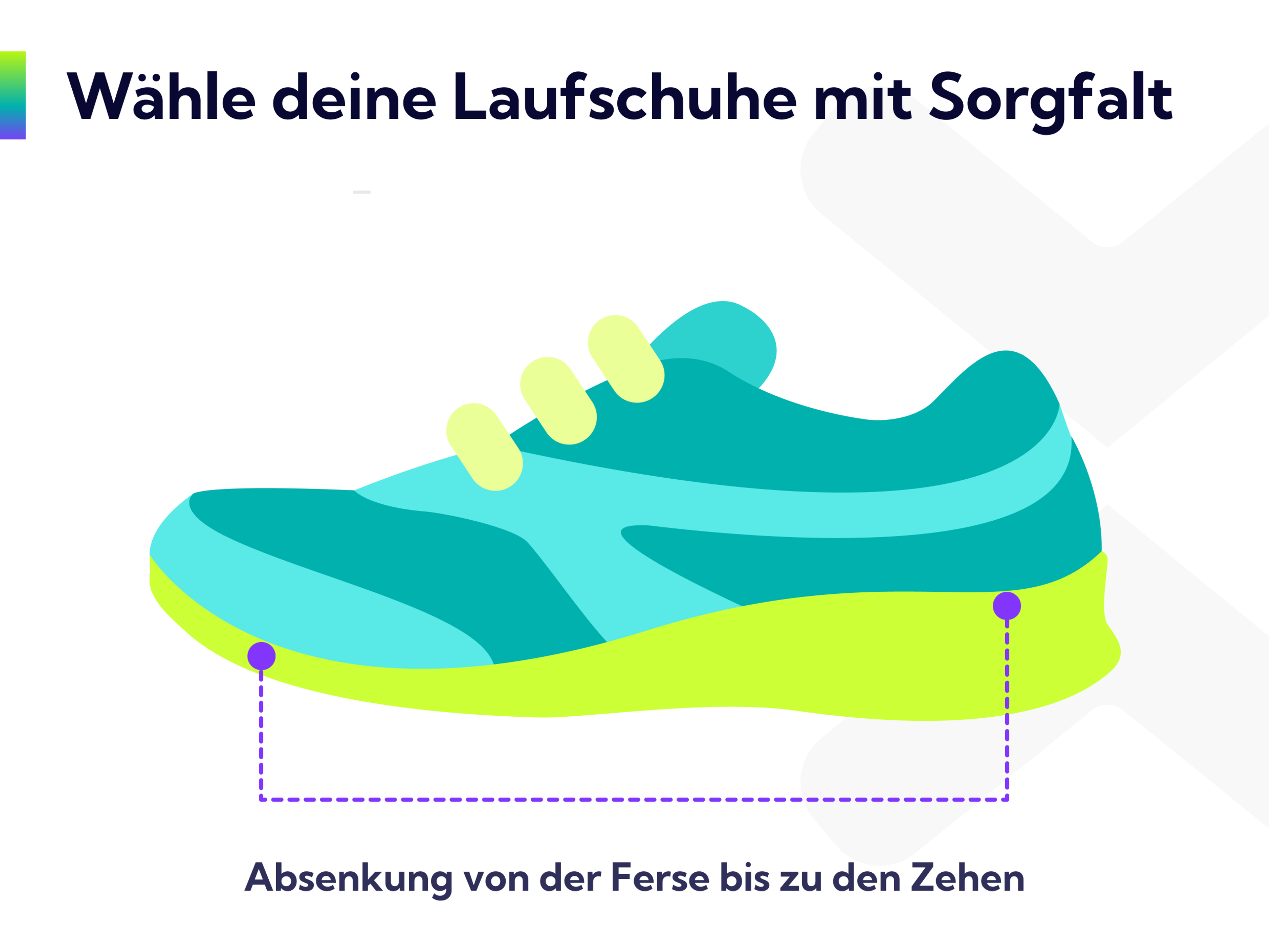 Ein höherer Absatz reduziert die Belastung deiner Achillessehne.