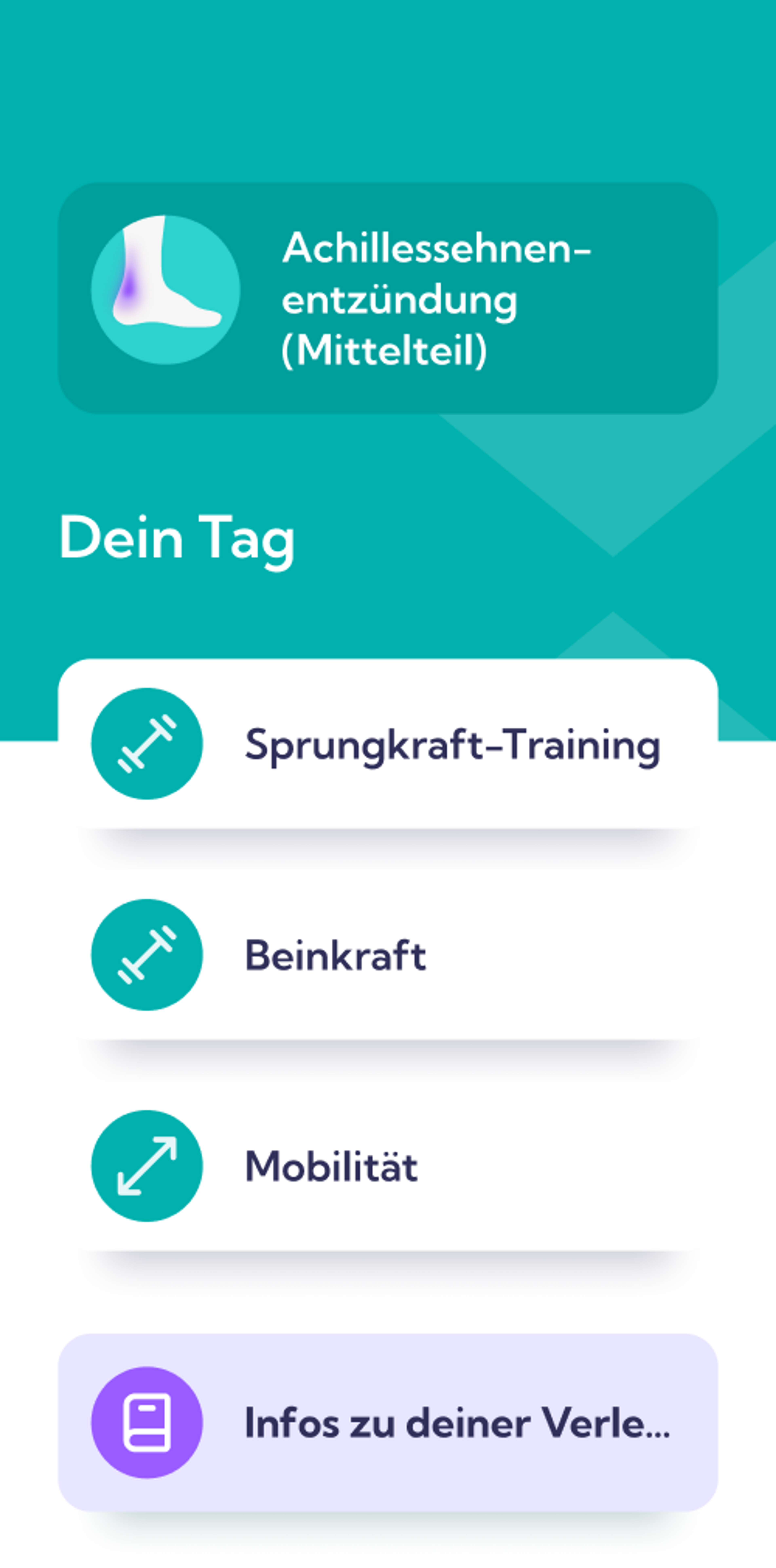  Achillessehnenentzündung (Mittelteil) - Dashboard overview