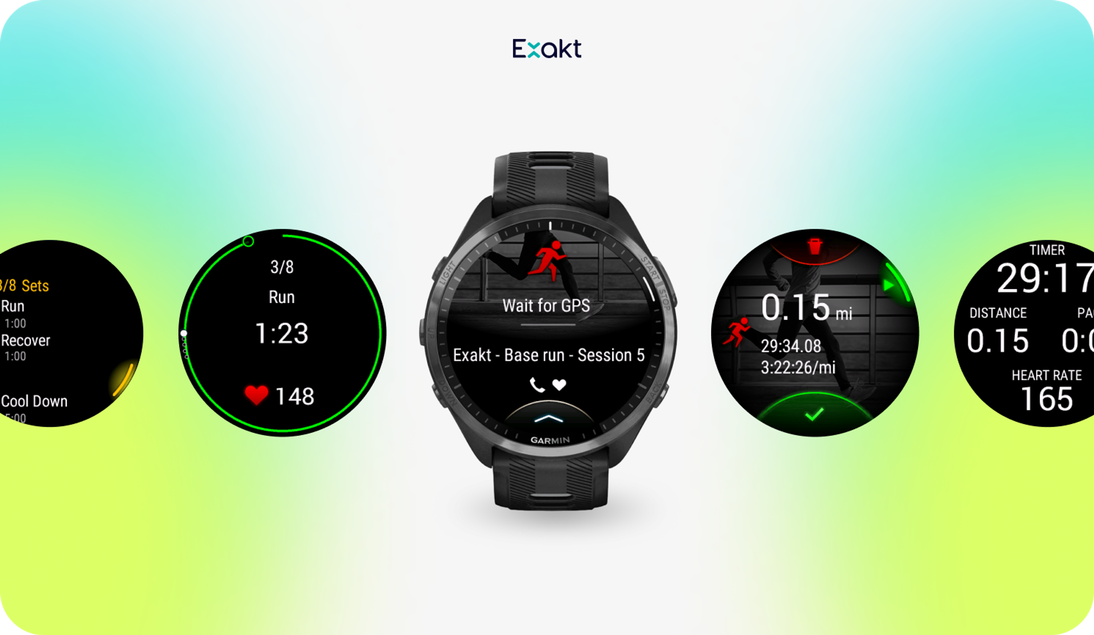 Garmin watch Exakt Health training plan