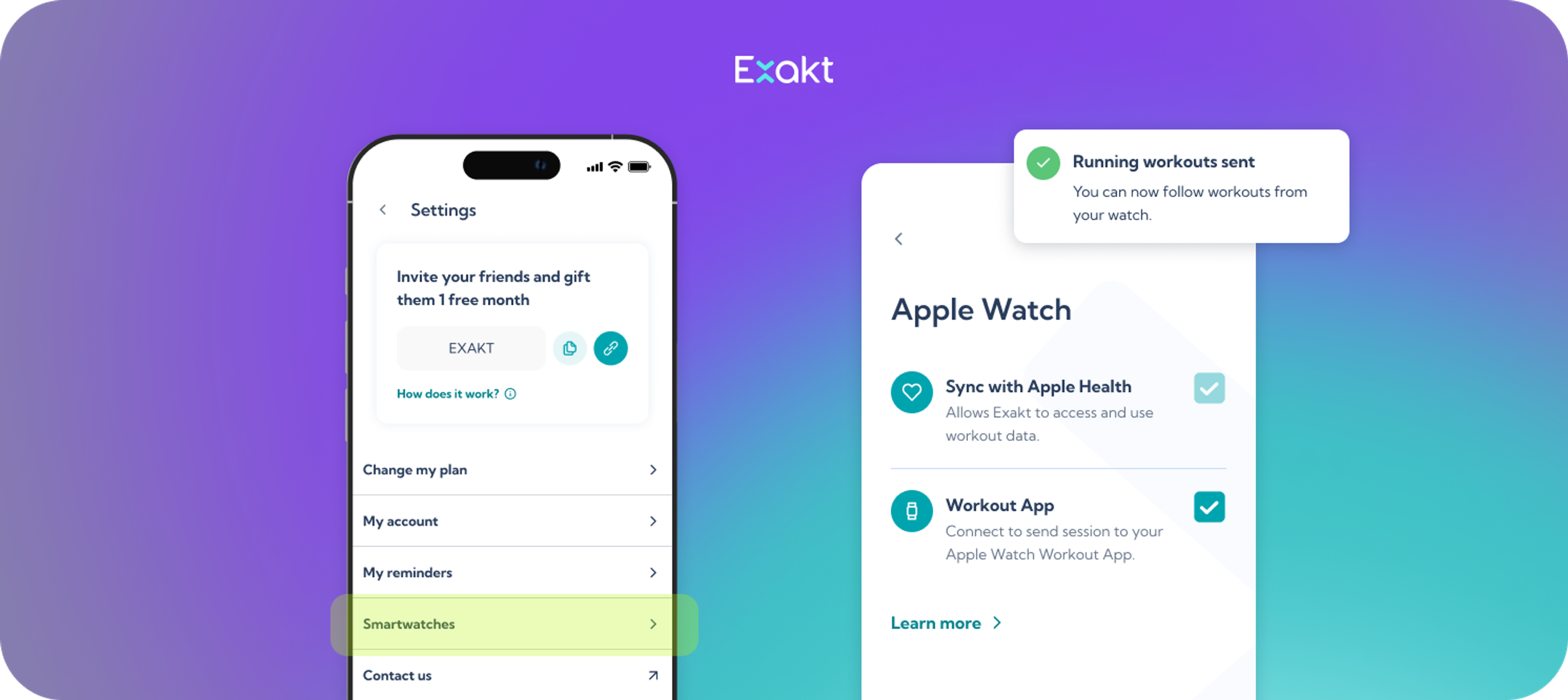 Pairing Exakt with the Apple Watch