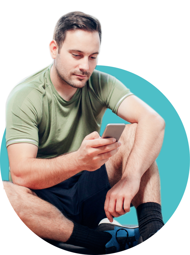 Man schaut Exakt Health app