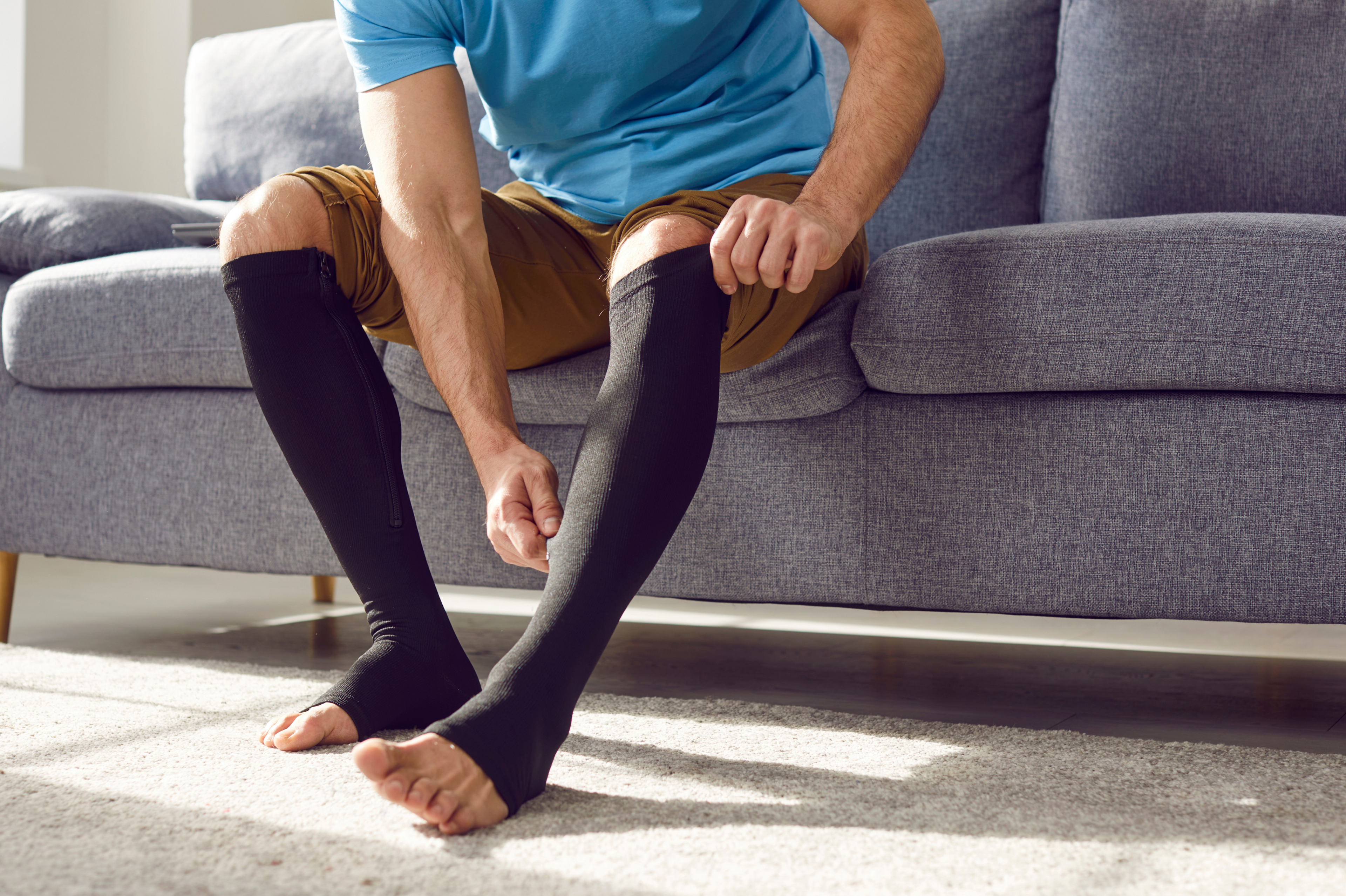 By improving your circulation, compression sleeves improve calf strain healing and running performance.