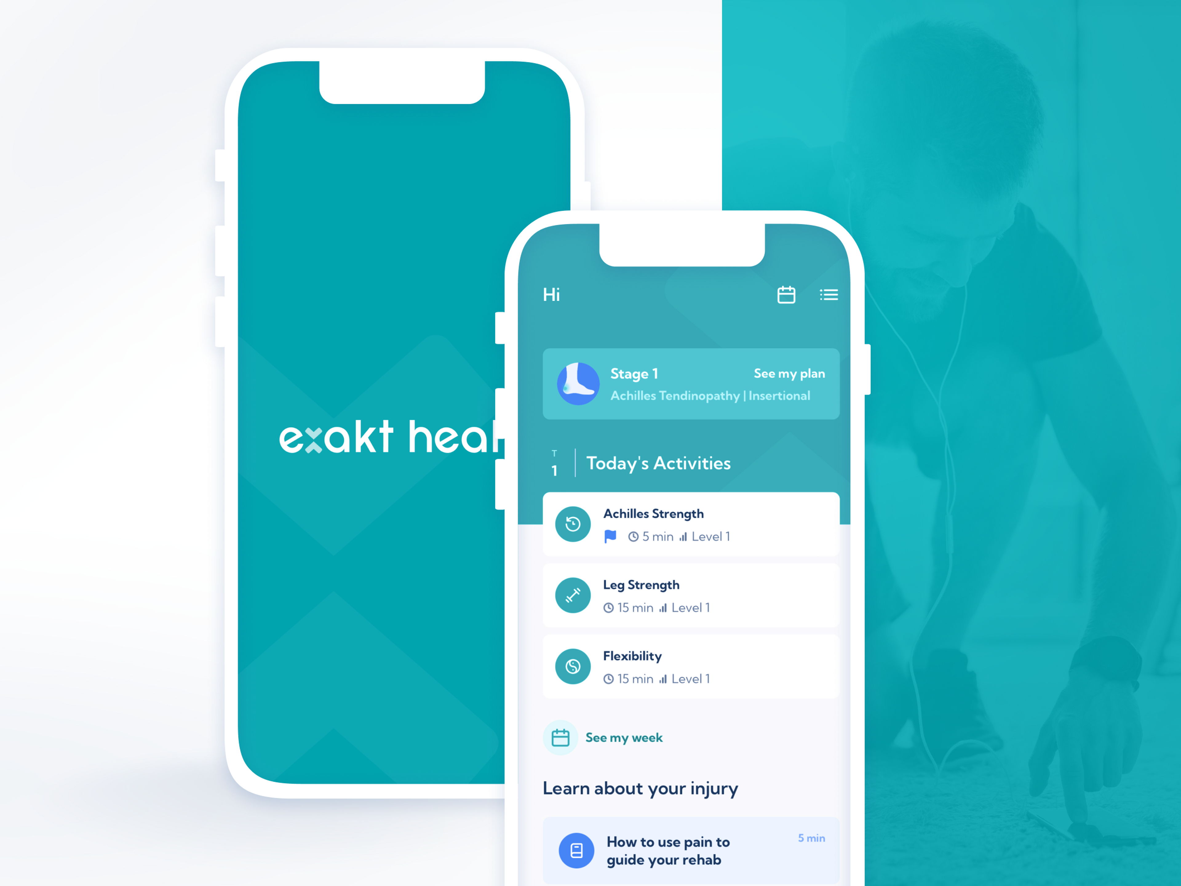 Exakt Health App dashboard PR image