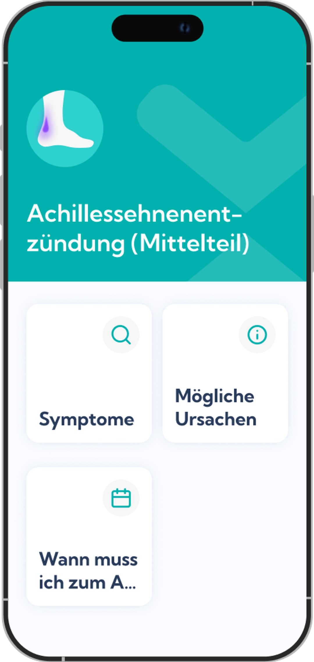 Exakt Achillessehnenentzündung (Mittelteil) Reha-Plan Planübersicht