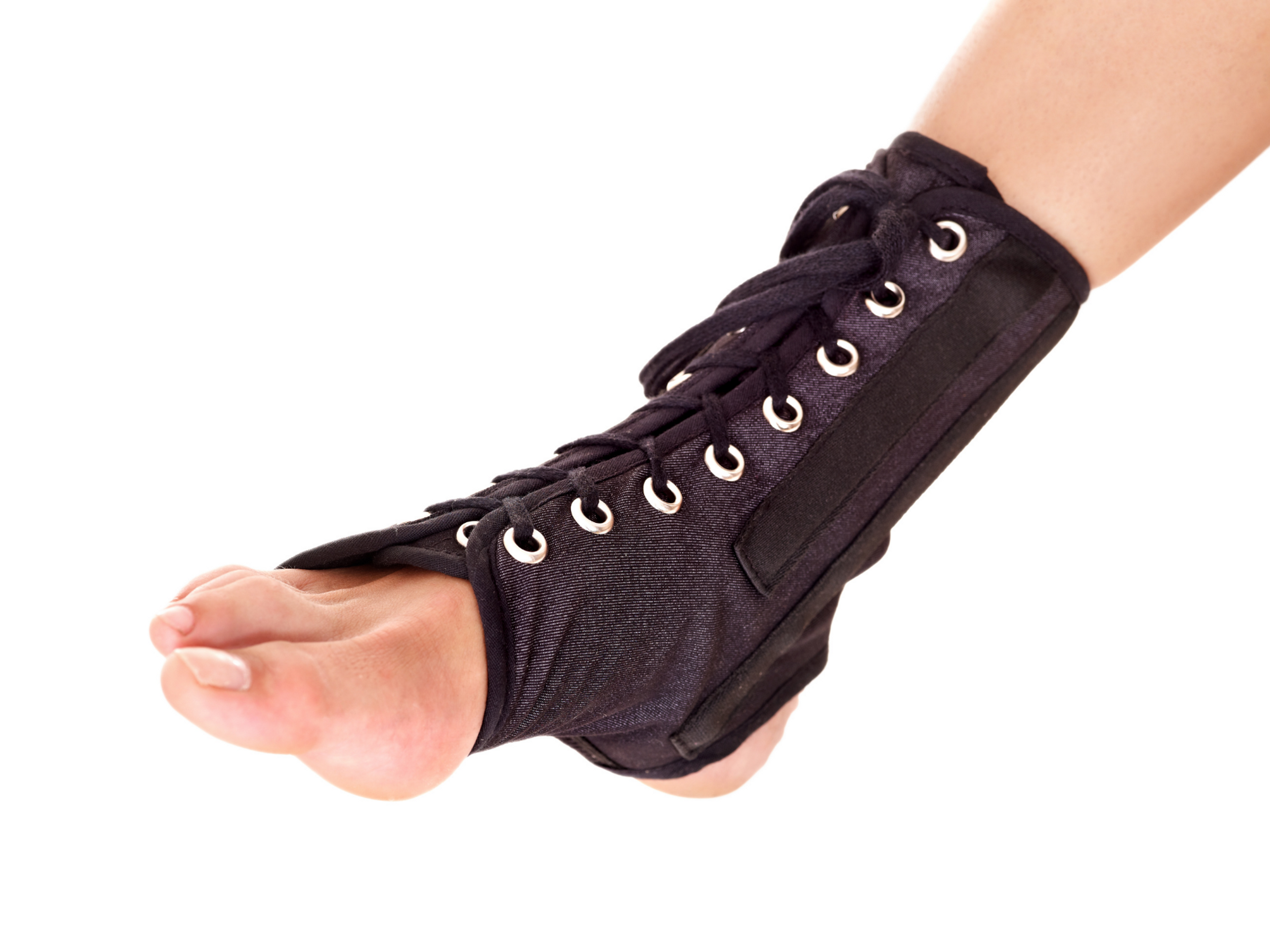 Example for semi-rigid ankle sprain brace. The offer good protection.