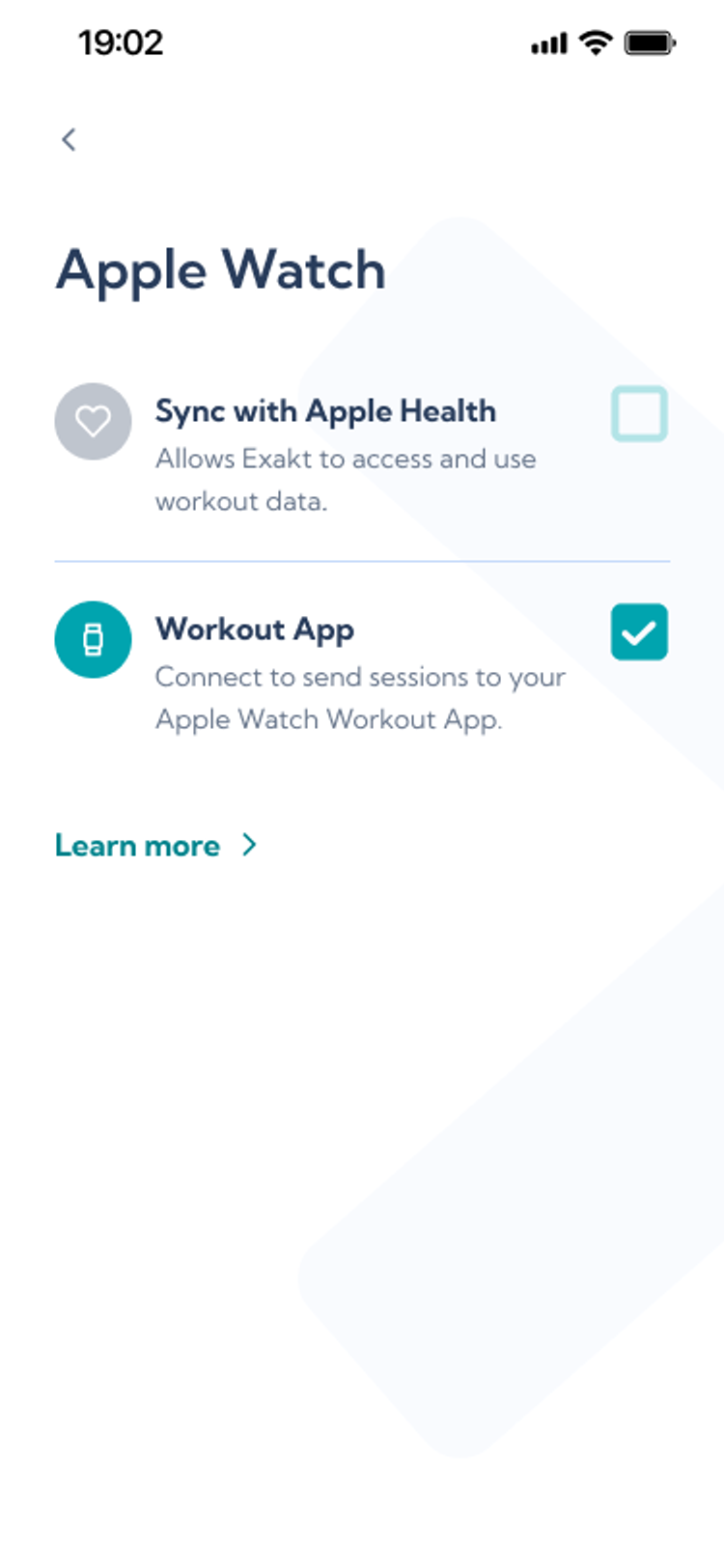 Pairing Exakt with the Apple Watch