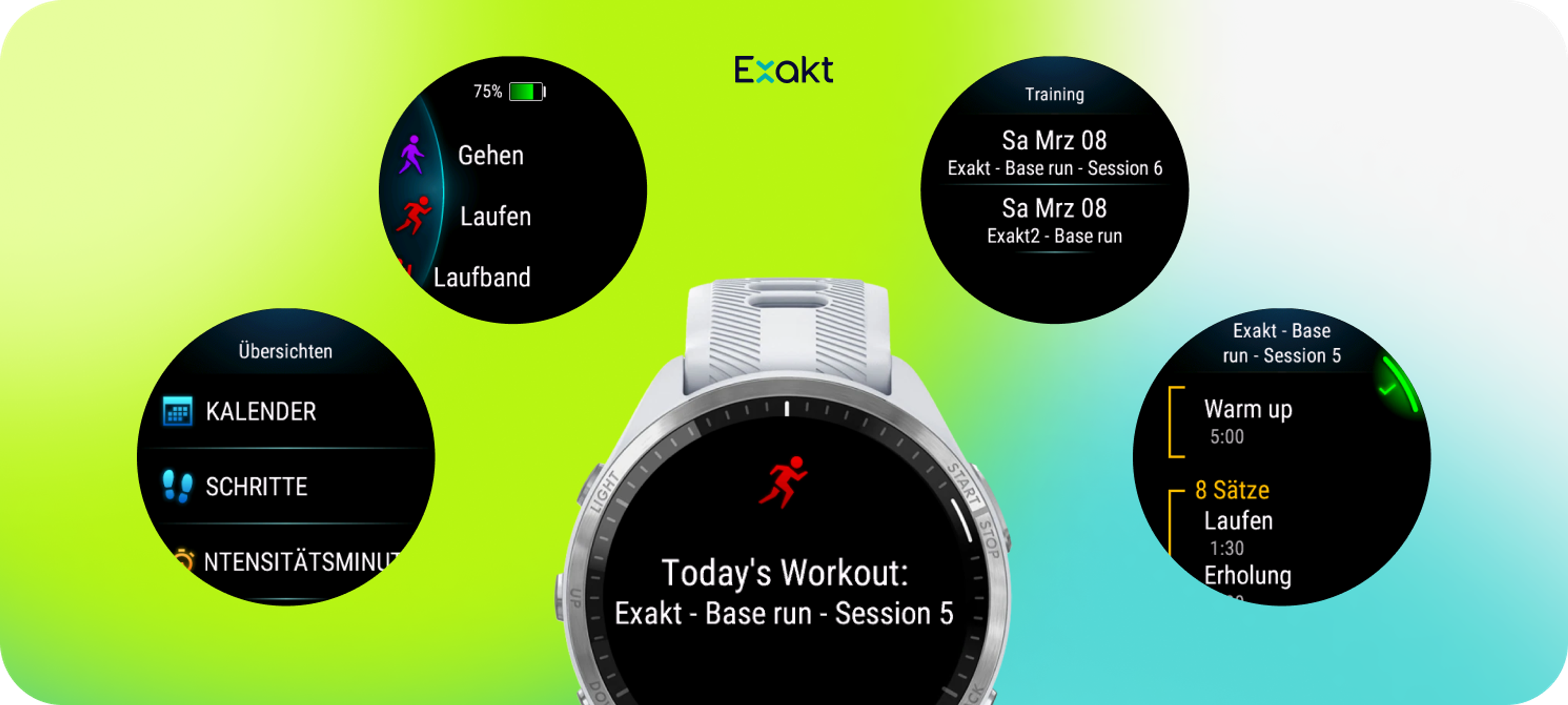 Exakt Workouts auf deiner Garmin Watch