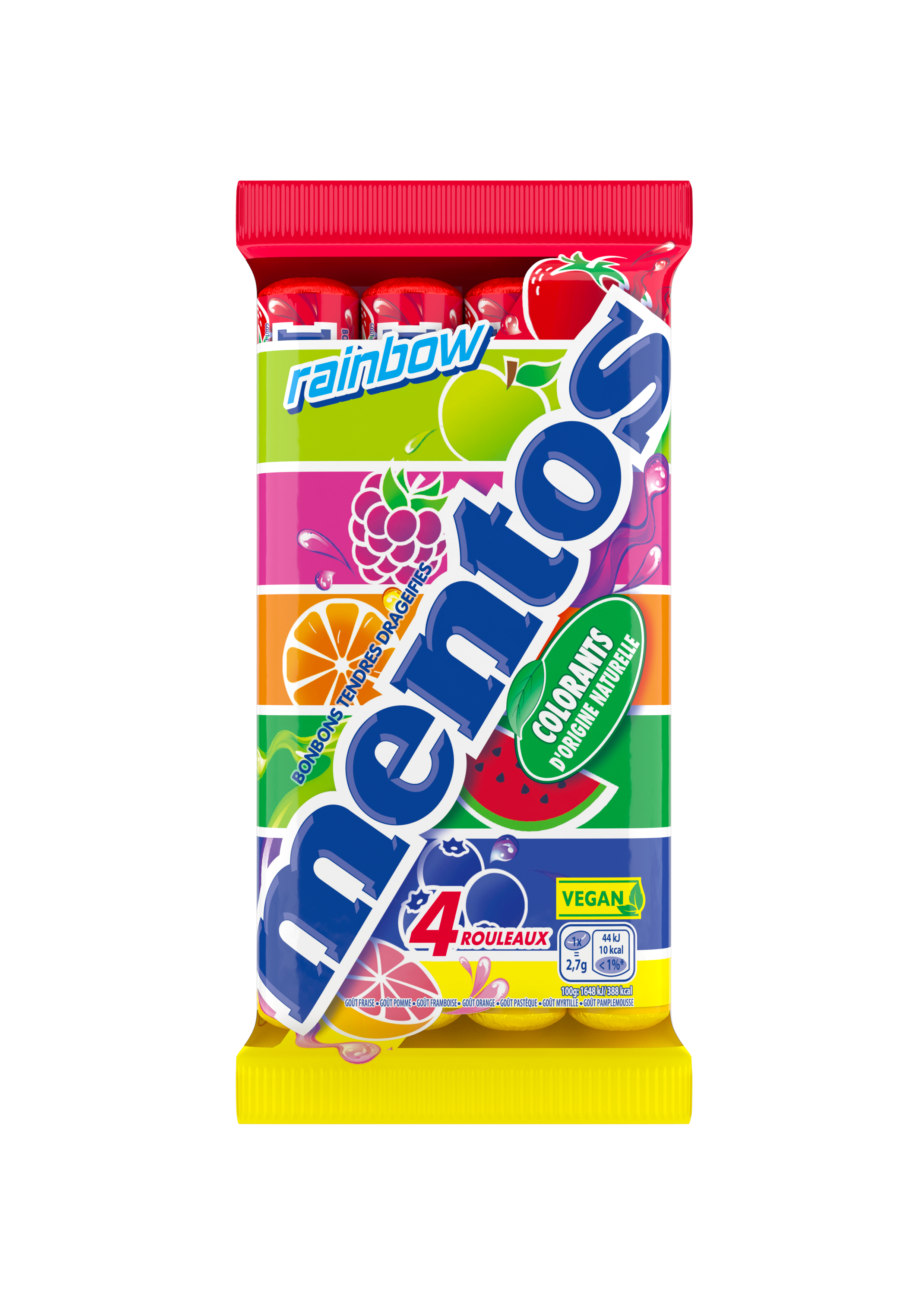 Mentos - Pack de 4 Rouleaux Réglisse - Bonbons Mentos à la Réglisse,  Tendres et Croquants - Goût Intense - Rouleaux Classique à Emmener Partout,  à Partager et à Offrir : : Epicerie