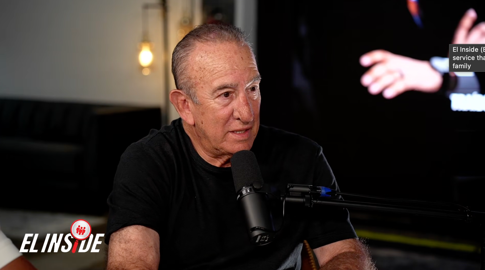 Manuel Cidre en El Inside con los Delgado de la Cruz