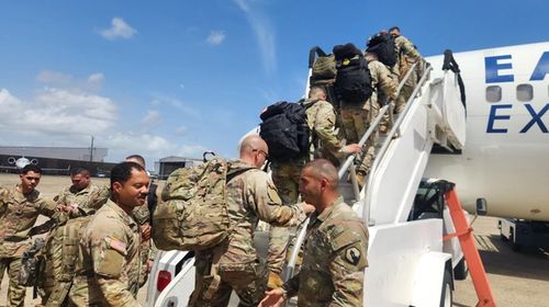 Reserva del Ejército moviliza a más de 60 soldados desde Fuerte Buchanan hacia el Comando Central