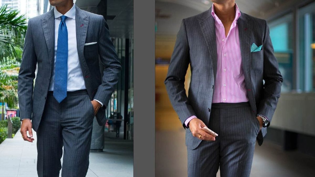 Designing a Grey Striped Suit