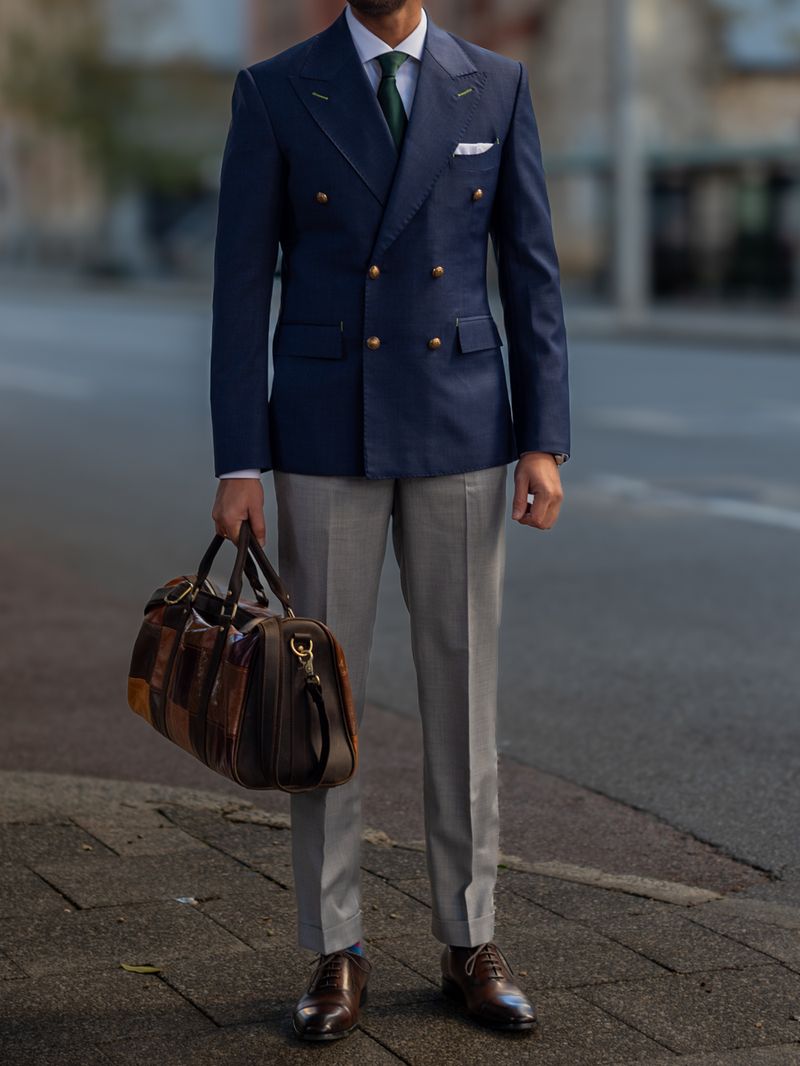 Blue Double Breasted Blazer