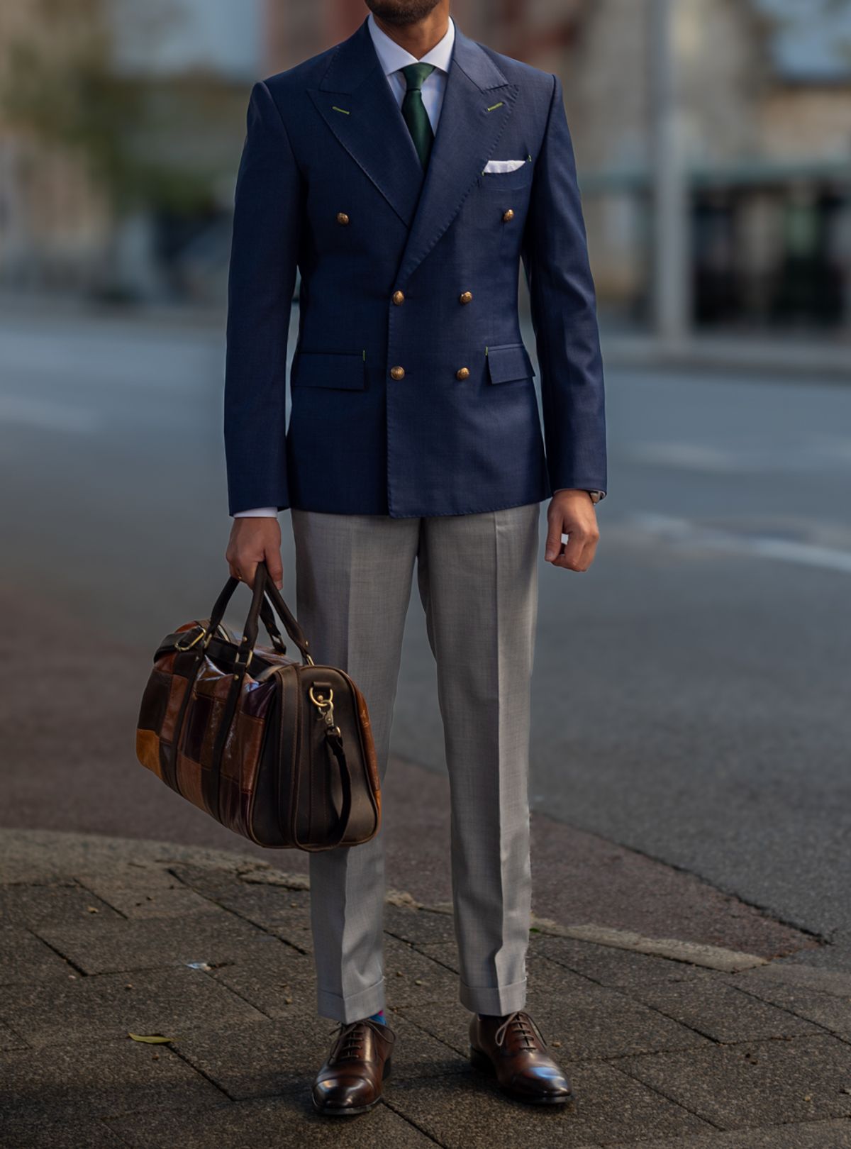 Blue Double Breasted Blazer