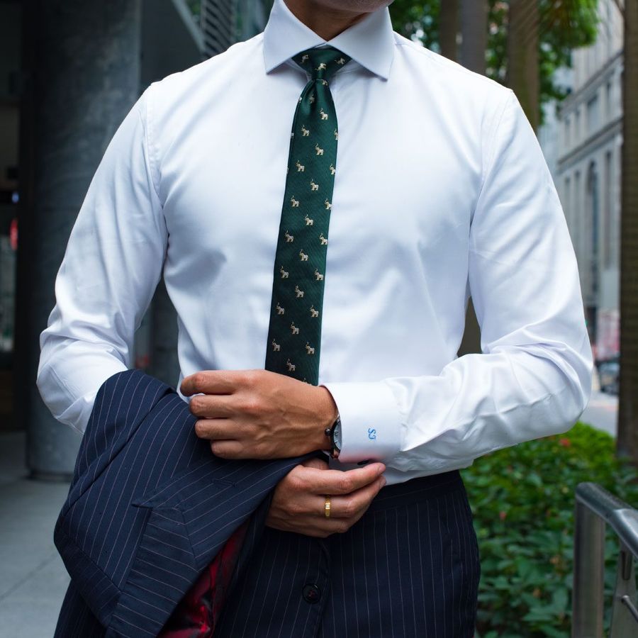 White Twill Tailor Made Formal Shirt