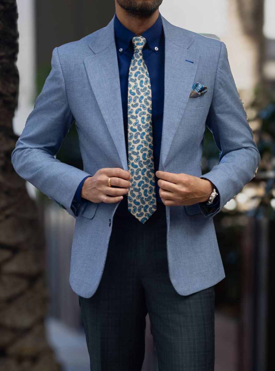 Blue Houndstooth Sport Coat