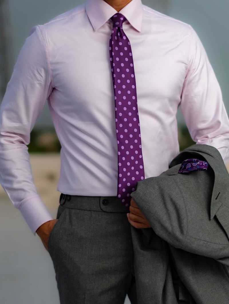 Lavender Twill Business Shirt