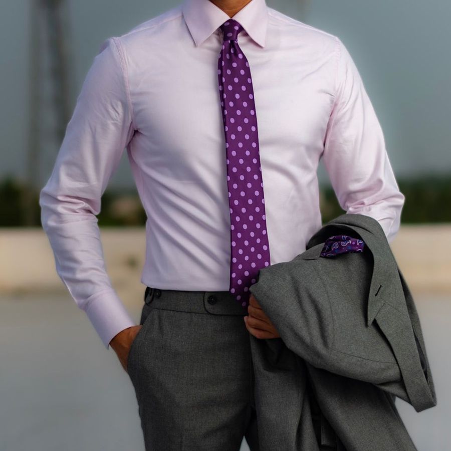 Lavender Twill Business Shirt