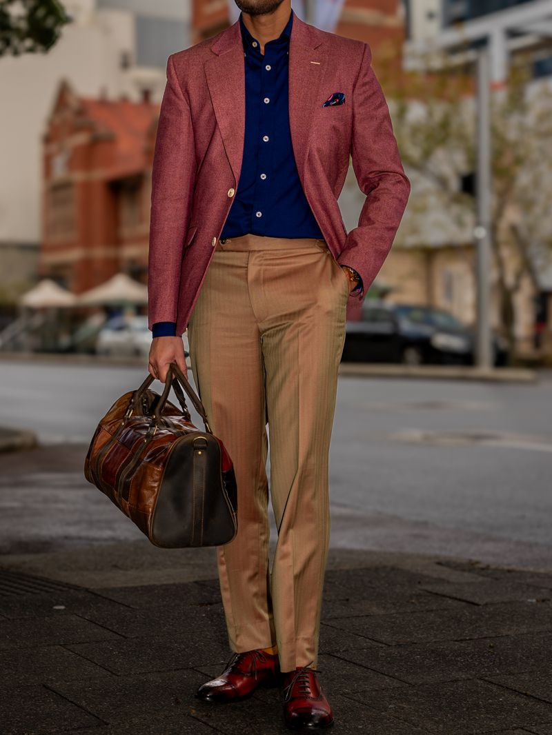 Light Red Flannel Sport Coat