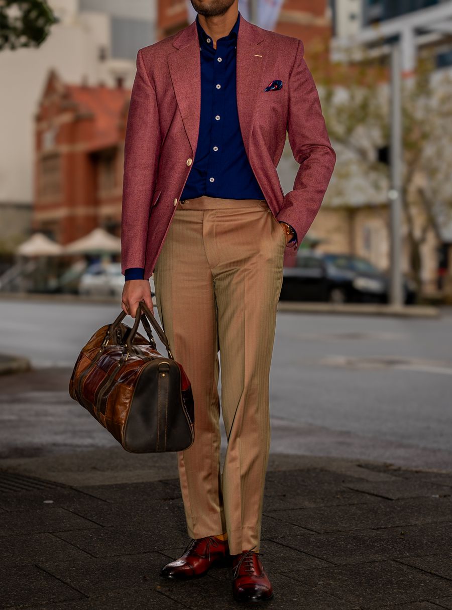 Light Red Flannel Sport Coat