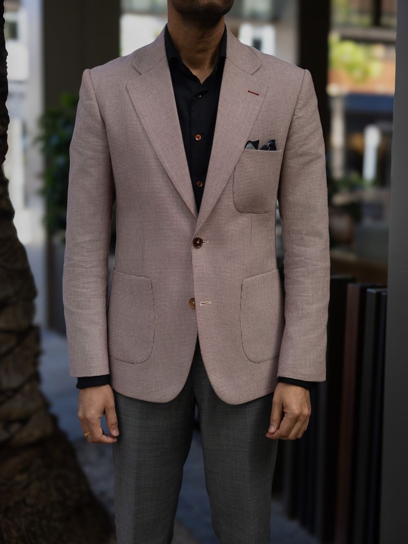 Red Houndstooth Sport Coat