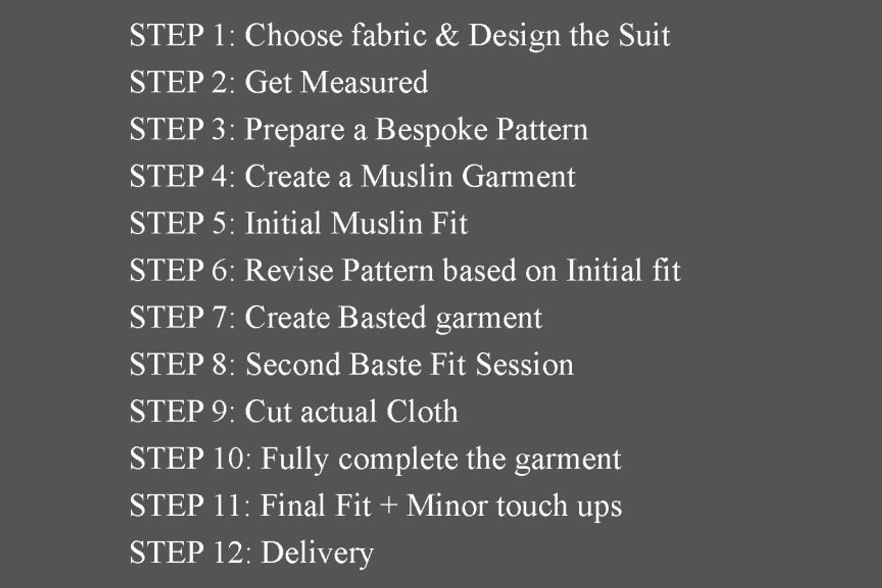 How long does it take to get a Bespoke suit made?