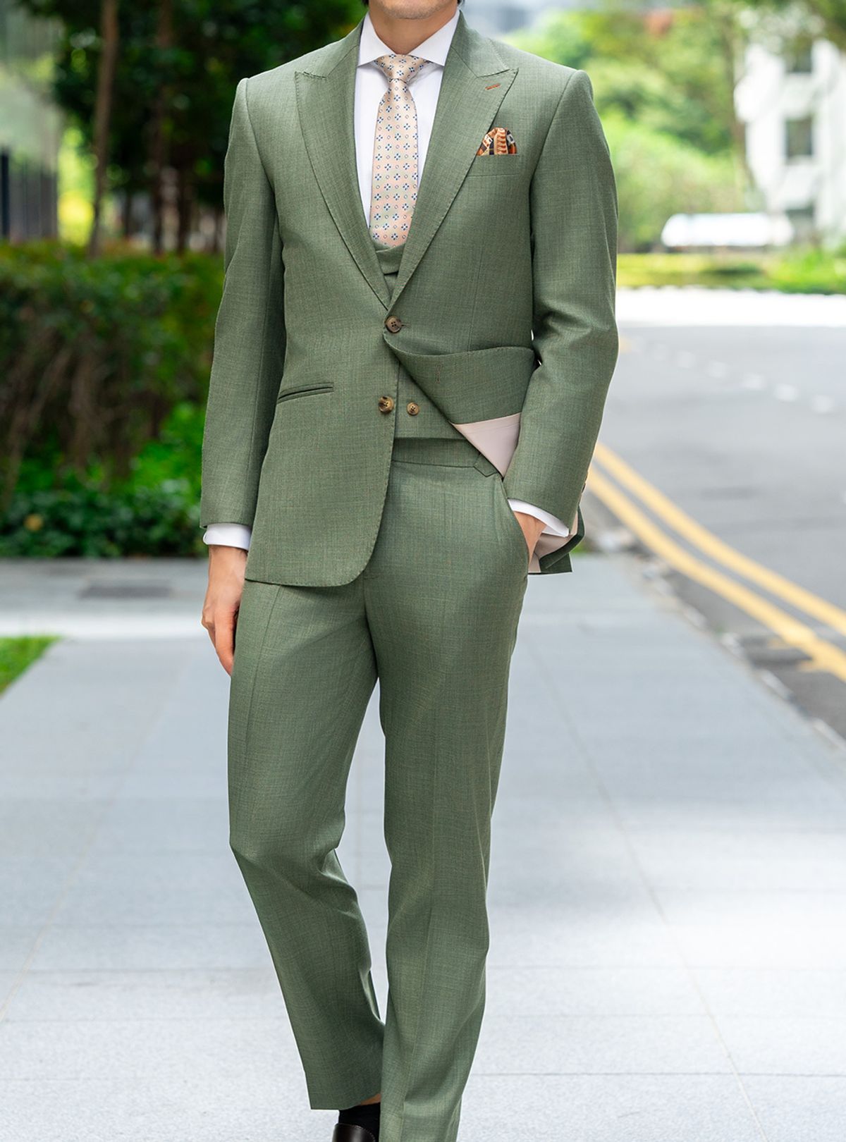 Light Green 3pc wedding suit