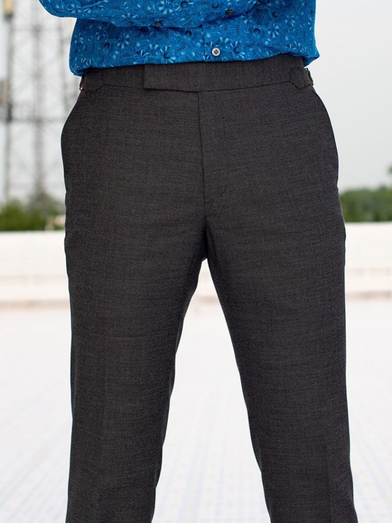 Grey Birdseye Trousers Tailor Made