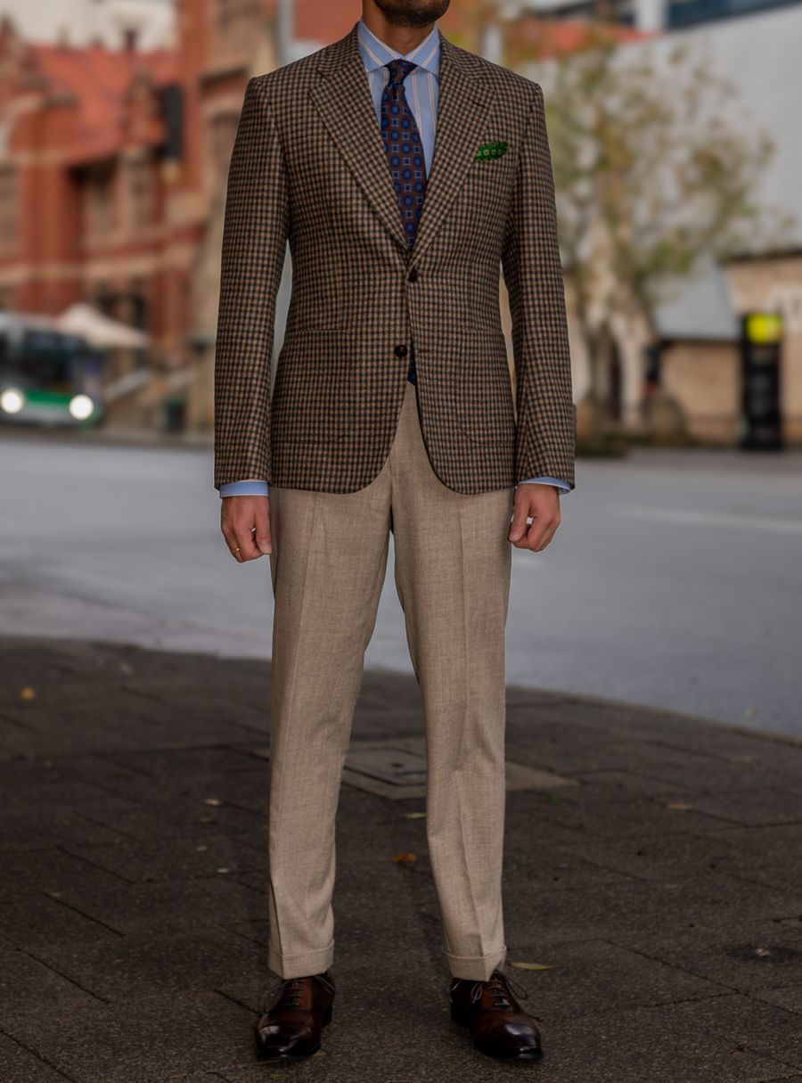 Brown Gun Club Checks Blazer
