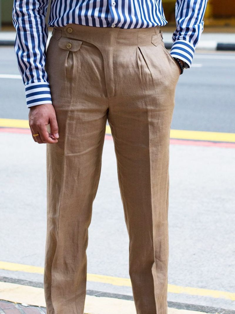 Khaki Linen Unibody Trouser Tailor Made