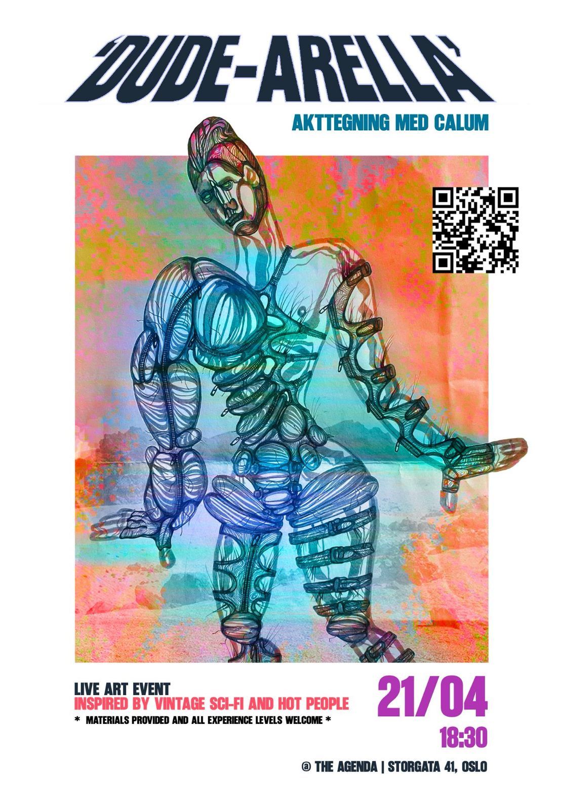 "DUDE-ARELLA" - Akttegning med Calum 