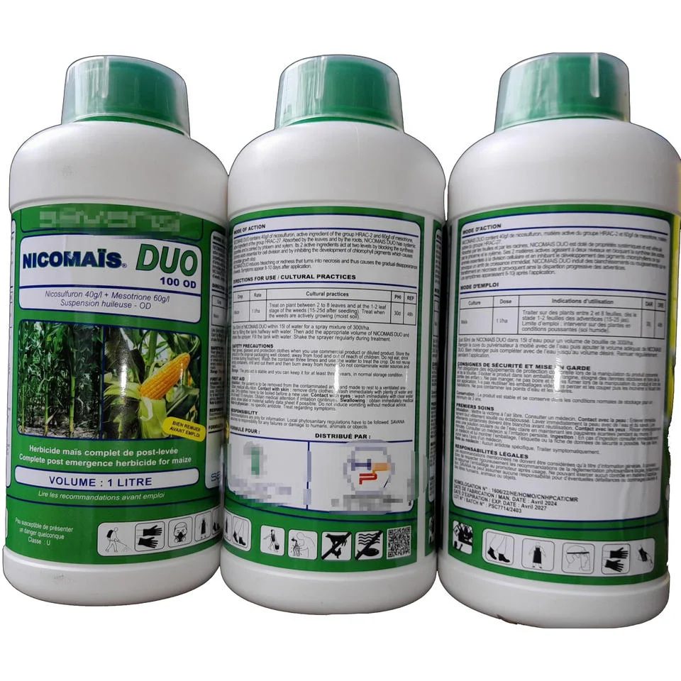 Nicosulfuron + Mesotrione 40g/L / 60g/L OD Herbicide reference packaging view 2