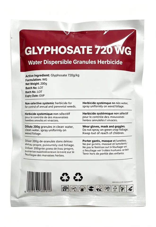 Glyphosate 888g/kg WG Herbicide reference packaging view 2